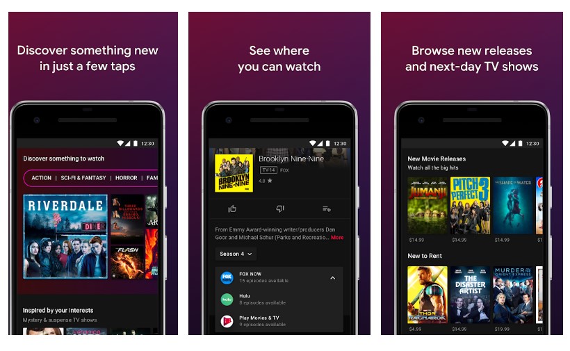google movies & tv screenshots