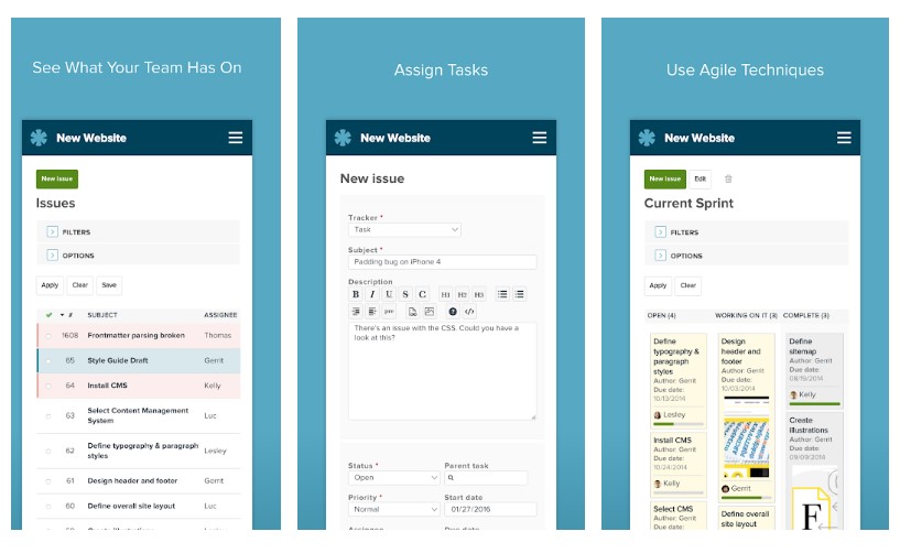 planio screenshots